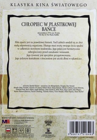 Klasyka Kina Światowego: Chlopiec w Plastikowej Bańce [DVD]