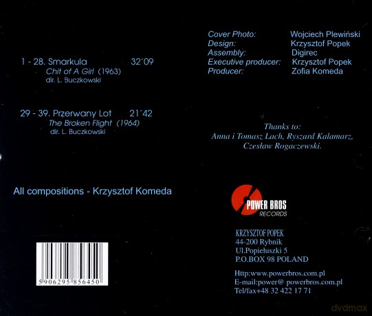 Krzysztof Komeda: Przerwany Lot / Smarkula [CD]