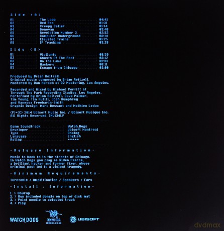 Watch Dogs soundtrack (Brian Reitzell) [Winyl]