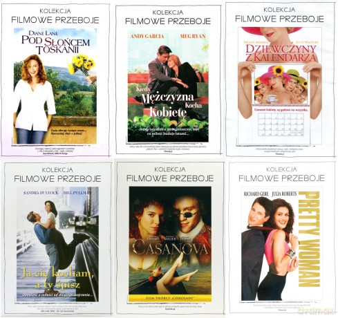 Filmowe przeboje Dla Niej: Pod Słońcem Toskanii / Kiedy Mężczyzna Kocha Kobietę / Dziewczyny z Kalendarza / Ja Cię Kocham, a Ty Śpisz / Casanova / Pretty Woman [BOX] [6DVD]