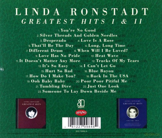 Linda Ronstadt: Greatest Hits 1 & 2 [CD]