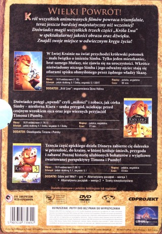 Król Lew Trylogia [BOX] [3DVD] (Disney)