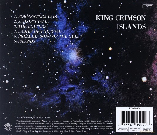 King Crimson: Islands [CD]