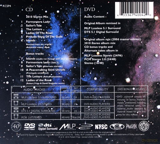 King Crimson: Islands 40th Anniversary Edition [CD]+[DVD]