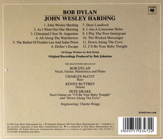 Bob Dylan: John Wesley Harding [CD]