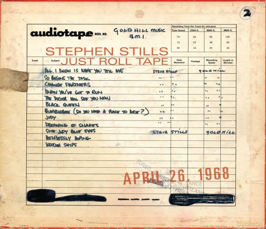 Stephen Stills: Just Roll Tape April 26th 1968 [CD]