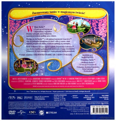 Magiczny Świat Księżniczek (Tom 7) Barbie i 12 tańczących księżniczek (booklet) [DVD]