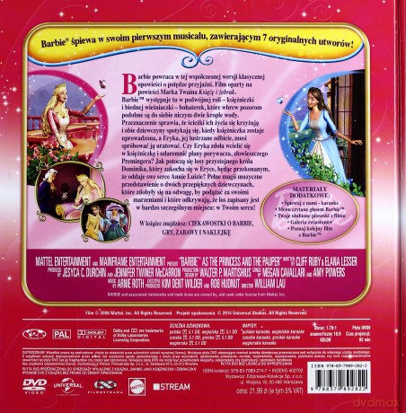 Magiczny Świat Księżniczek (Tom 8) Księżniczka i Żebraczka (booklet) [DVD]