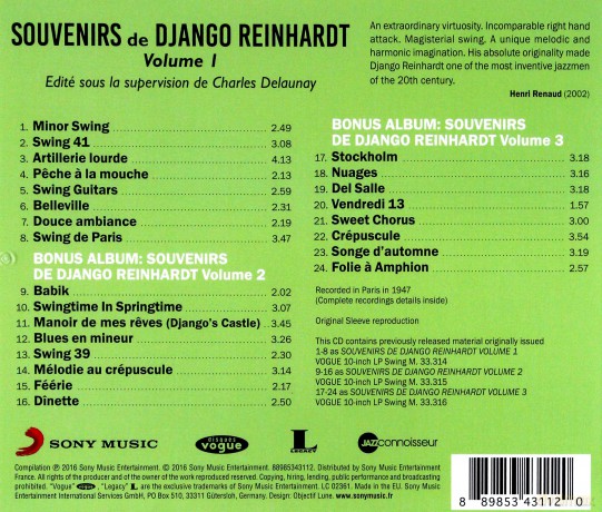 Django Reinhardt: Souvenirs de Django Reinhardt [CD]