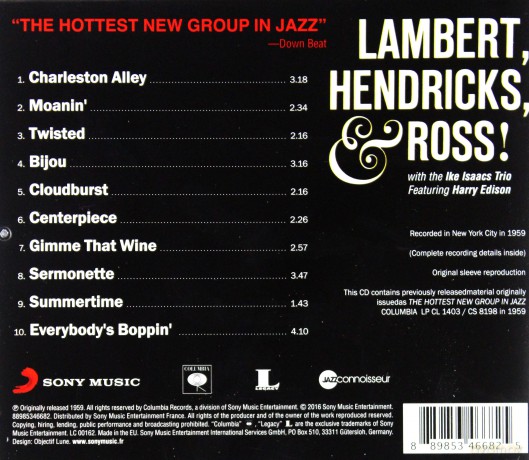 Hendricks Lambert & Ross: The Hottest New Group In Jazz [CD]