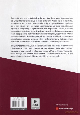 Jej mózg, jego mózg czyli Bóg wie co robi - Walt Larimore [KSIĄŻKA]