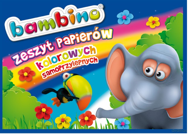 Zeszyt papierów kolorowych samoprzylepnych format B4 8 kartek