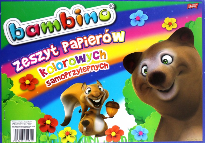 Zeszyt papierów kolorowych samoprzylepnych format B4 8 kartek