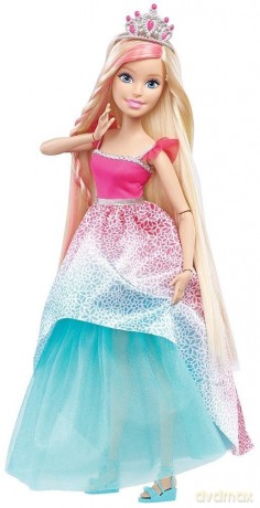 BARBIE Długowłosa 43 cm, różowa