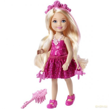 BARBIE Długowłose Chelsea różowa