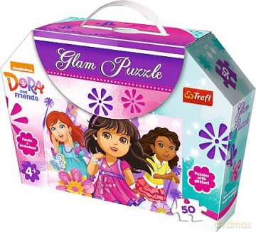 TREFL 50 el. Glam Dora i przyjaciele, Lśniące sukienki [PUZZLE]