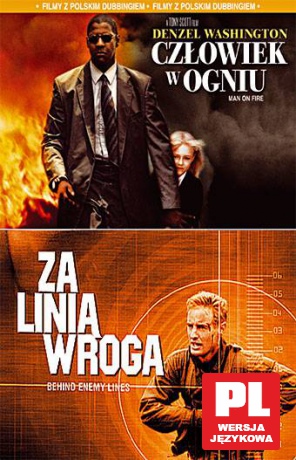 Człowiek w ogniu / Za linią wroga [2DVD]