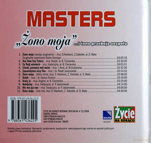 Masters: Żono Moja... i inne przeboje zespołu [CD]