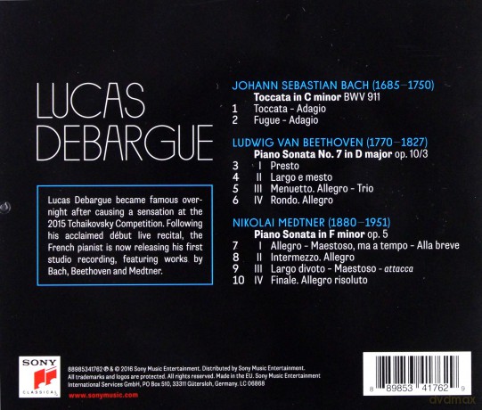 Lucas Debargue: Bach, Beethoven, Medtner [CD]