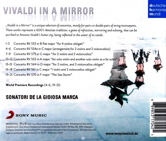 Sonatori de la Gioiosa Marca: Vivaldi in a Mirror [CD]