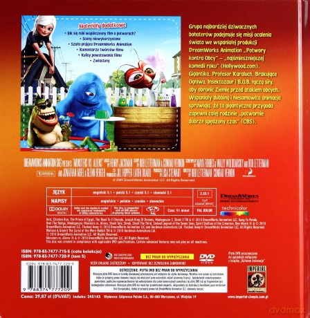 Kultowe Animacje Tom 5: Potwory kontra Obcy (booklet) [DVD]