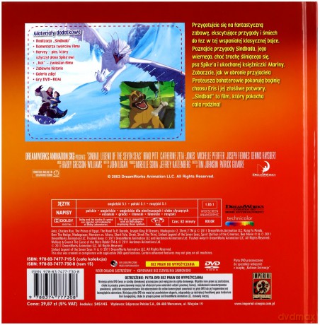 Kultowe Animacje Tom 15: Sindbad: Legenda Siedmiu Mórz (booklet) [DVD]