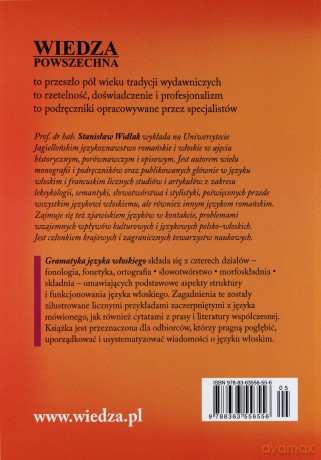 Gramatyka języka włoskiego - Stanisław Widłak [KSIĄŻKA]