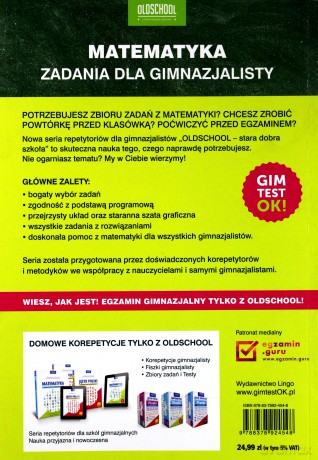 Matematyka. Zadania dla gimnazjalisty [KSIĄŻKA]