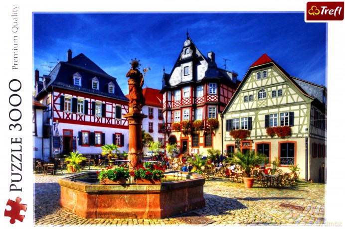 TREFL 3000 el. Rynek w Heppenheim, Niemcy [PUZZLE]