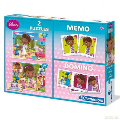 CLEMENTONI 2x30 el. Memo +Domino Klinikadla [PUZZLE]