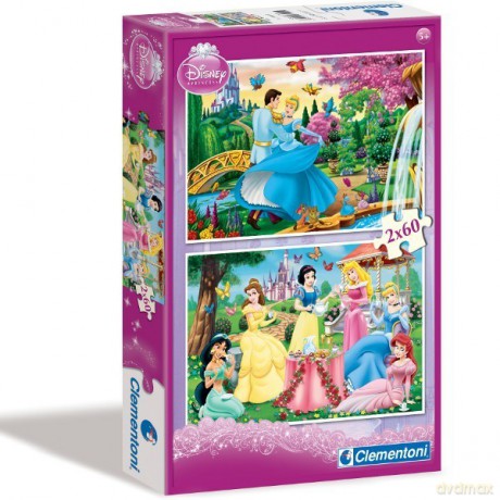 CLEMENTONI 2X60 el. Księżniczki [PUZZLE]