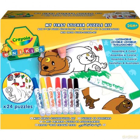 CRAYOLA Mój Pierwszy Zestaw Puzzle i Naklejki