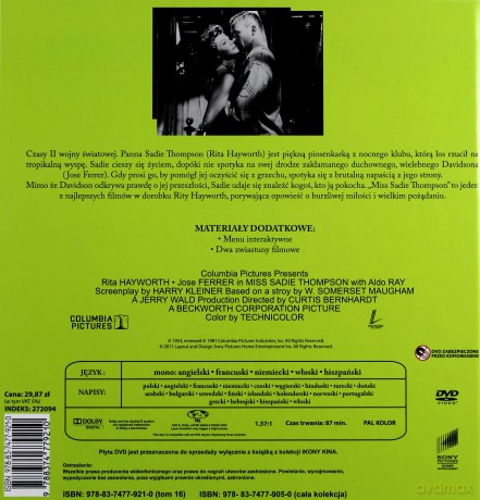 Panna Sadie Thompson (Ikony kina) (booklet) [DVD]
