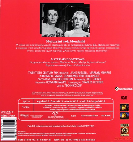 Mężczyźni wolą blondynki (Ikony kina) (booklet) [DVD]
