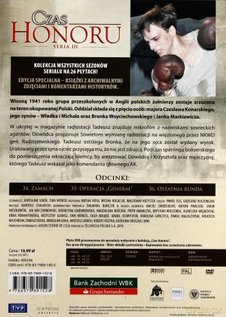 Czas Honoru tom 12 odcinki 34-36 (booklet) [DVD]
