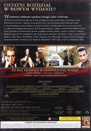 Ojciec Chrzestny 3 - odnowiona edycja (polski lektor) (slim) [DVD]