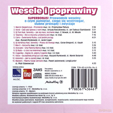 Wesele i poprawiny: Największe hity cz. 4 [CD]