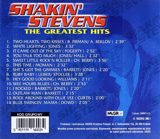 Shakin' Stevens: Greatest hits [CD] 