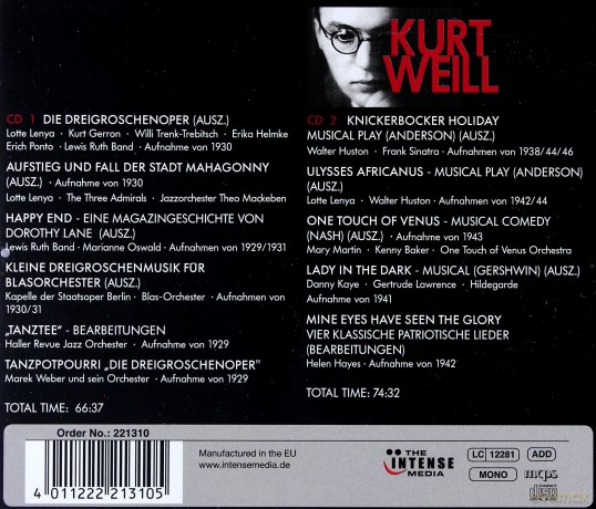 Weill Kurt: Weill: Die Dreigroschenoper [2CD]