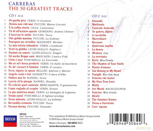Jose Carreras: The 50 Greatest Tracks [2CD]
