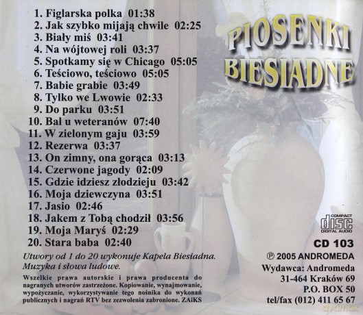 Piosenki biesiadne: Biały miś [CD]