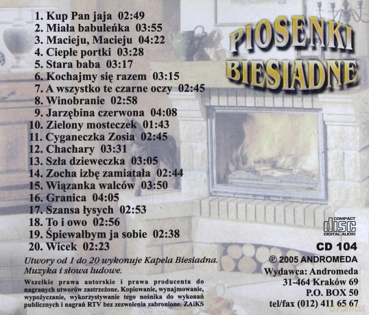 Piosenki biesiadne: A wszystko te czarne oczy [CD] 