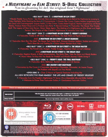 Nightmare On Elm Street 1-7 (Koszmar z ulicy wiązów) [BOX] [4xBlu-Ray]+[DVD]