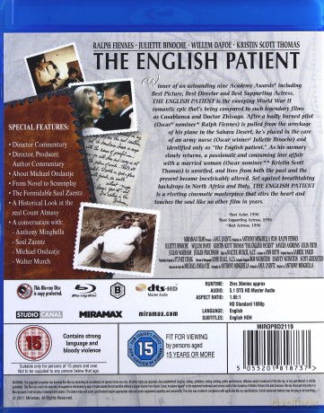 The English Patient [Blu-Ray]