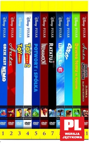 Disney Pixar Wielka kolekcja: Gdzie jest Nemo / Auta / Toy Story / Toy Story 2 / Potwory i spółka / Iniemamocni / Ratatuj / Wall-E / Odlot / Dawno temu w trawie / Auta: Złomka Bujdy na resorach (booklet) Pakiet [11DVD]