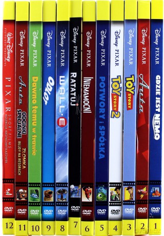 Disney Pixar Wielka kolekcja: Gdzie jest Nemo / Auta / Toy Story / Toy Story 2 / Potwory i spółka / Iniemamocni / Ratatuj / Wall-E / Odlot / Dawno temu w trawie / Kolekcja krótkometrażówek (booklet) Pakiet [12DVD]