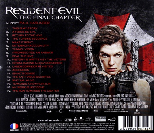 Resident Evil: The Final Chapter soundtrack (Paul Haslinger) [CD]