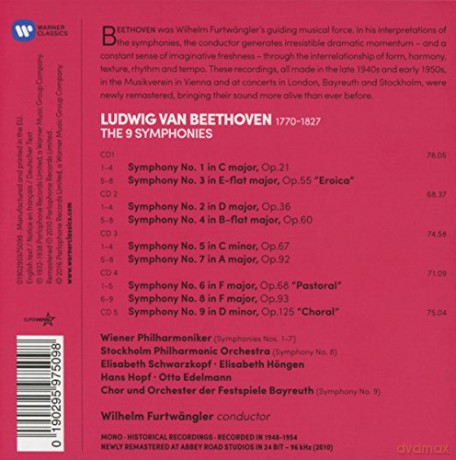 Wilhelm Furtwangler: Beethoven: The Complete Symphonies [5CD]