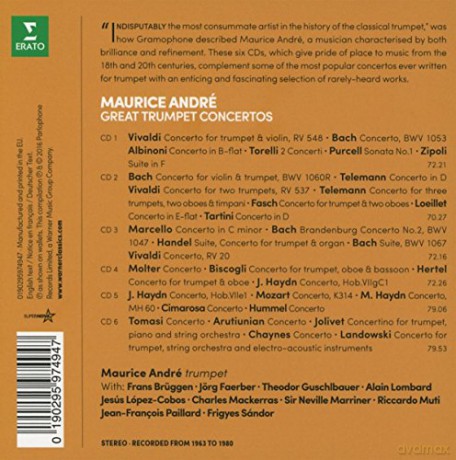 Maurice Andre: Great Trumpet Concertos [6CD]
