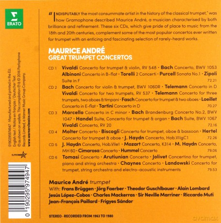 Maurice Andre: Great Trumpet Concertos [6CD]